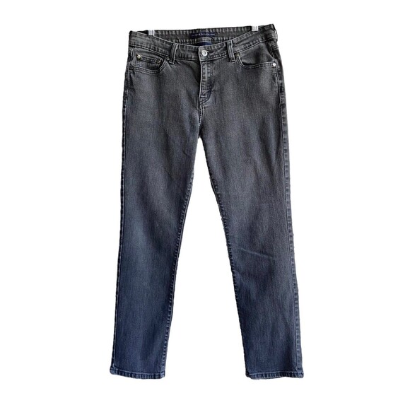 Levis Mid Rise Skinny Jeans Black Charcoal Wash Womens Size 12 Stretch - Picture 1 of 8
